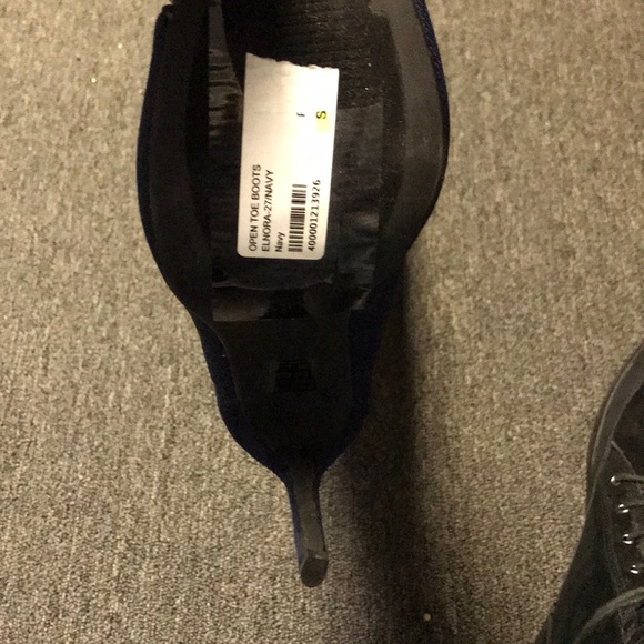 Blue open toe Thigh high boot - Picture 6 of 6